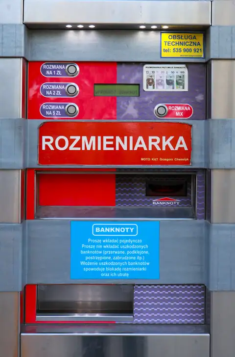 Rozmieniarka banknotów na monety